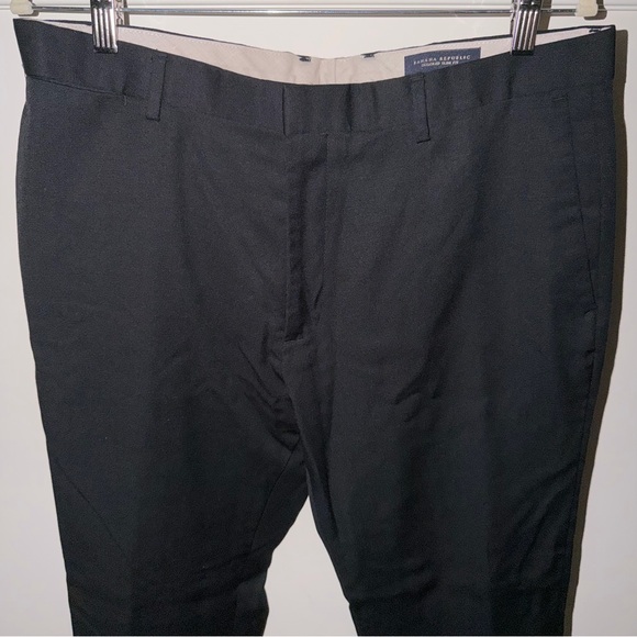 Banana Republic Men's Black Tailored Slim Fit Dress Pants - Picture 2 of 10